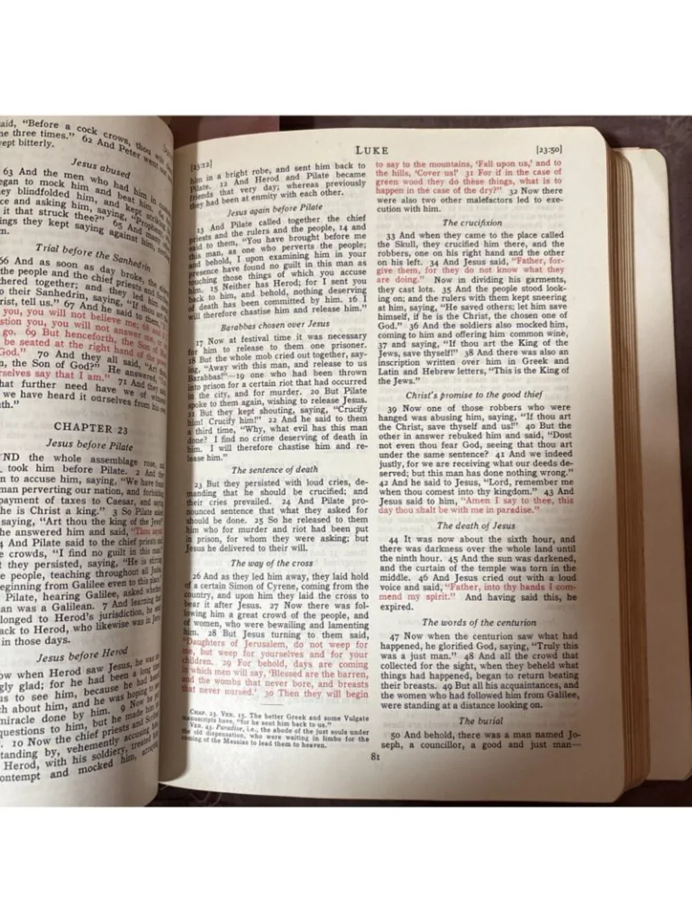 Holy Family Edition Catholic Bible 1950 Old & New Testament Gold Edge Pages